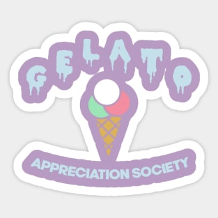 Gelato Appreciation Society !! Sticker